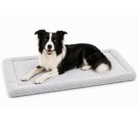 Flamingo cuccia cane interno - cuscino rettangolare Jacquard grigio - per gabbie metalliche e trasportini - lavabile - 100,5 x 63,5 cm