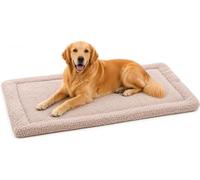 Flamingo cuccia cane interno - cuscino rettangolare Jacquard tortora - per gabbie metalliche e trasportini - lavabile - 116 x 69 cm