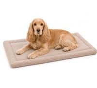 Flamingo cuccia cane interno - cuscino rettangolare Jacquard tortora - per gabbie metalliche e trasportini - lavabile - 85,5 x 51 cm
