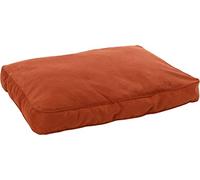FLAMINGO Cuscino Celeste RETTANGOLARE + chiusura lampo + bordo Cognac 80 x 60 x 10 cm