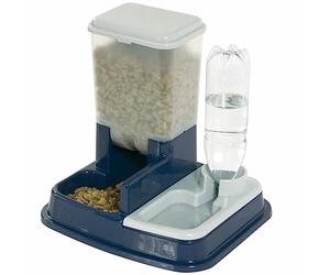 Flamingo DISTRIBUTORE AUTMATICO di Cibo E Acqua Duo Max Azzuro 5L