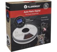 Flamingo DISTRIBUTORE Automatico di Cibo con Timer Digitale LABO Bianco