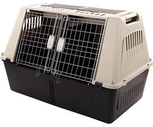 FLAMINGO Dog Transport Box Plastic Travel Box con 2 Porte, 60 x 100 x 66 cm
