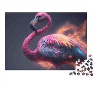Flamingo Fantasy Art Colourful Pink Bird 1000 Pcs Jigsaw Puzzles For Adults & Kids Challenging Brainteasing 38x26cm/1000pcs