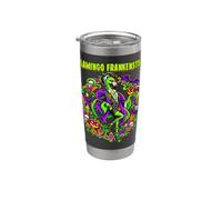 Flamingo Frankenstein Mostro Spettrale Spaventoso Infestato Horror Bicchiere termico in acciaio inox doppia parete