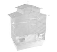 Flamingo Gabbia Pappagallo Numfor 1 Bianco 51x30x60cm Rimovibile Con Ciotola