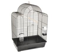 Flamingo Gabbia Pappagallo Runa Nero 54x38x74 CM,Cassetto Plastica,Metallo