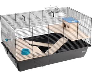 Flamingo Gabbia per CRICETI Chipper Nero Grigio 77,5x47x42CM
