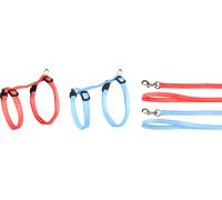 FLAMINGO GATTO PETTORINA IN NYLON CON GUINZAGLIO "AIWA" 100 CM X 20-35/25-45 CM (colori Assortiti)