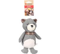 Flamingo Giocattolo per Cani a Forma di Procione Britta, Grigio, con Squeaker, Ideale per Labrador, Beagle, Bulldog e Chihuahua
