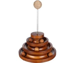 Flamingo Giocattolo per gatti cattivo con palla - con corda di iuta sulla molla per più divertimento, una festa per il tuo gatto