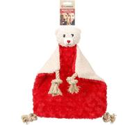 Flamingo giochi per cani - coperta croccante Lief rossa - peluche morbido con squeaker - gioco per cani - 45x37x7,5cm