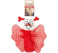 Flamingo giochi per cani - farfalla Lieve rossa - peluche con squeaker e effetto frusciante - 23x7x23cm