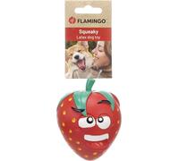 Flamingo giochi per cani - fragola Fruco rossa - lattice resistente con squeaker - gioco per cani - 8,3x8,3x10,3cm