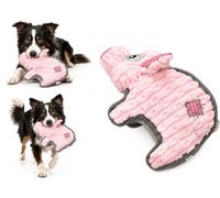 Flamingo Giochi per cani - Kardi maiale rosa - Peluche a doppio strato - Velluto a coste - Squeaker - 10 x 24 x 16,2 cm