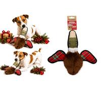 Flamingo Giochi per cani - Natale Addyson anatra marrone - Tessuto morbido - Con squeaker - Per maggiore divertimento - 31 x 32 x 8 cm solo pezzo