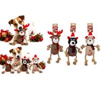 Flamingo Giochi per cani - Natale Beta - Animale con corda - Diverse varianti - Giocattolo natalizio per cani - Assortimento