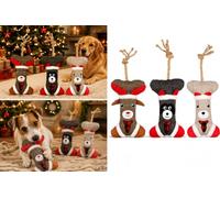 Flamingo Giochi per Cani - Natale Beto - Tessuto e Corda di Juta - con Squeaker - Diverse Varianti - per Maggiore Divertimento - 14,5 x 5,5 x 35 cm Solo Pezzo