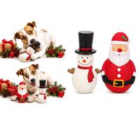 Flamingo Giochi per cani - Natale Manna - Latex - Con squeaker - Diverse varianti - Per maggiore divertimento - 8,5 x 6,5 x 14,8 cm solo pezzo