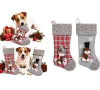 Flamingo Giochi per Cani - Natale Westley Calza - Tessuto - con Campanellino - Riempibile con Giochi o Snack - Diverse Varianti - 24 x 4 x 45 cm Solo Pezzo