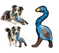 Flamingo Giochi per cani - Nela pavone azzurro - Peluche con corda annodata - Squeaker e suono frusciante - 5 x 59 x 52 cm
