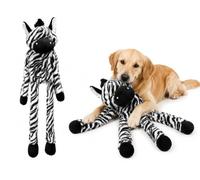 Flamingo giochi per cani - zebra Zira nero e bianco L - peluche con squeaker - gioco senza imbottitura - 25x20x100cm