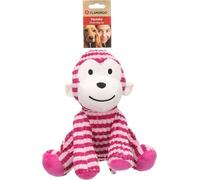 Flamingo Giochi per gatti - Azor scimmia rosa XL - 26 cm - Peluche morbido e velluto a coste - Con squeaker - Design originale