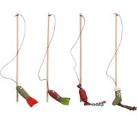 Flamingo giochi per gatti - canna da gioco per gatti Colton Natale 53cm, asta in legno con giochino in tessuto e catnip - Nessuna scelta di colore possibile