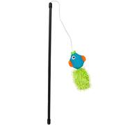 Flamingo giochi per gatti - canna da gioco per gatti Rio con pesce, giochino in tessuto con fruscio e coda in peluche - Nessuna scelta di colore possibile