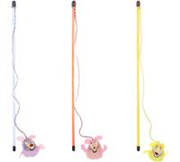 Flamingo giochi per gatti - canna da gioco per gatti Teta Ratto 46,5cm, topo in peluche con campanellino e catnip - Nessuna scelta di colore possibile