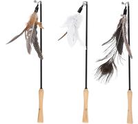 Flamingo giochi per gatti - canna da gioco per gatti Tyra telescopica 47-77cm, con piume e campanellino - Nessuna scelta di colore possibile