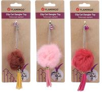 Flamingo giochi per gatti - canna da gioco per gatti Zoey 21cm, ricambio in peluche con campanellino e nappina - Nessuna scelta di colore possibile