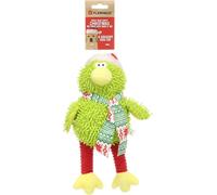 Flamingo Giochi per gatti - di Natale - Viviana uccello verde - 31 cm - Peluche morbido con squeaker - Giocattolo invernale