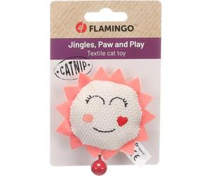 Flamingo giochi per gatti - Lovu - Sole - beige - con campanellino - con catnip - morbido e divertente