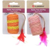 Flamingo giochi per gatti - Oraro - Rullo - multicolore - con catnip - piume e suono frusciante - gioco stimolante - Nessuna scelta di colore possibile