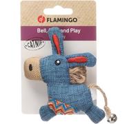 Flamingo giochi per gatti - Robla - Asinello di peluche - con campanellino - con catnip - morbido e colorato - divertimento sicuro