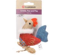 Flamingo giochi per gatti - Robla - Pollo di stoffa - con fruscio - con catnip - vivace e colorato - gioco stimolante