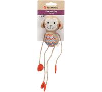 Flamingo giochi per gatti - Robla - Scimmietta di stoffa - con catnip e nastri - ideale per saltare e afferrare - morbido e colorato