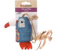 Flamingo giochi per gatti - Robla - Uccello di stoffa - con catnip - piume e nastri - gioco interattivo - divertimento naturale