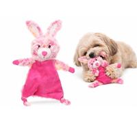 Flamingo giochi per gatti Roza coniglio rosa - 19 x 7 x 26 cm - peluche morbido - con squeaker e suono frusciante - gioco interattivo per gatti - design originale