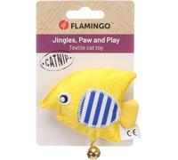 Flamingo giochi per gatti - Strellow - Pesce - giallo - con campanellino - con catnip - design allegro e divertente