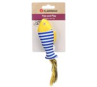 Flamingo giochi per gatti - Strellow - Pesce - giallo - con catnip - morbido - piccolo e maneggevole