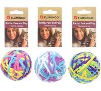 Flamingo giochi per gatti - Vetru - Pallina - multicolore - con sonaglio - morbida - gioco interattivo e allegro - Nessuna scelta di colore possibile