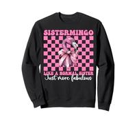 Flamingo Girl Coquette Bow Sistermingo Come Una Sorella Normale Felpa