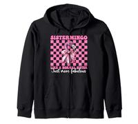 Flamingo Girl Coquette Bow Sistermingo Come Una Sorella Normale Felpa con Cappuccio