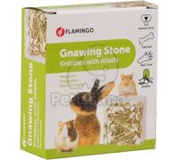 Flamingo Gnawing Stone Knibbles - pietra minerale con erba medica 1 pz