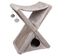 Flamingo Graffiatoio Greta Pieghevole Grigio per Gatti Sisal Peluche