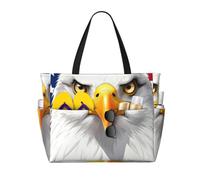 Flamingo Grande Beach Tote Bag Donne Impermeabile Sandproof Zipper Beach Tote Bag Per Piscina Palestra Drogheria Viaggi Con Bagnato