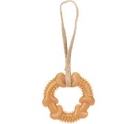 FLAMINGO Guma - Giocattolo per cani con corda marrone, 25,5 x 11,8 x 2,8 cm, in gomma, particolarmente adatto per cuccioli e cani anziani, 100% naturale