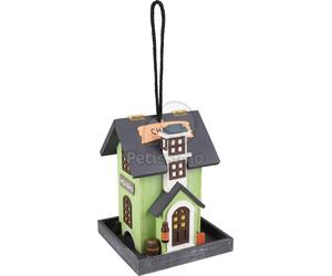 Flamingo Hodra mangiatoia per uccelli in legno 1 pz